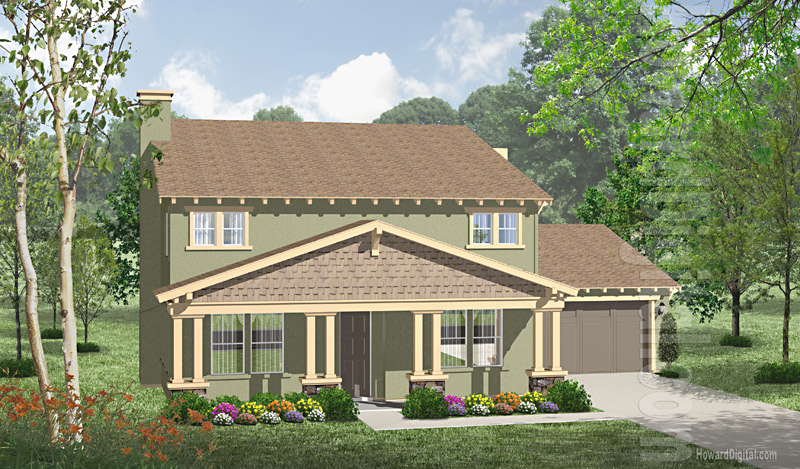 House Illustrations - Home Renderings - Modesto CA