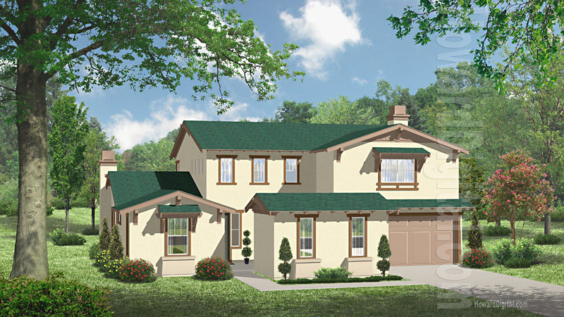 House Illustrations - Home Renderings - Germantown TN