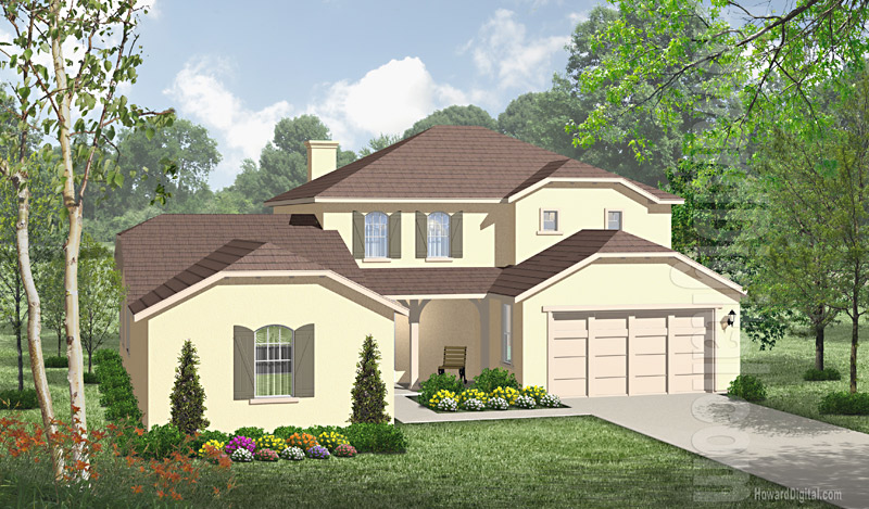 House Illustrations - Home Renderings - Beaumont TX