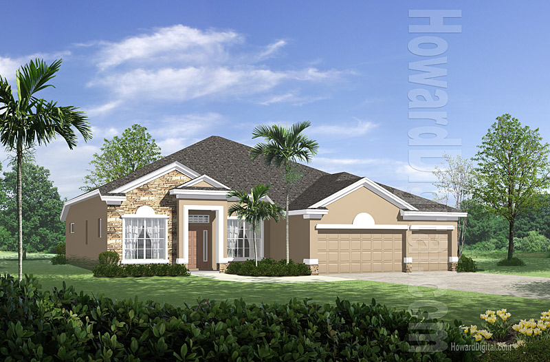 House Illustrations - Home Renderings - Corpus Christi TX