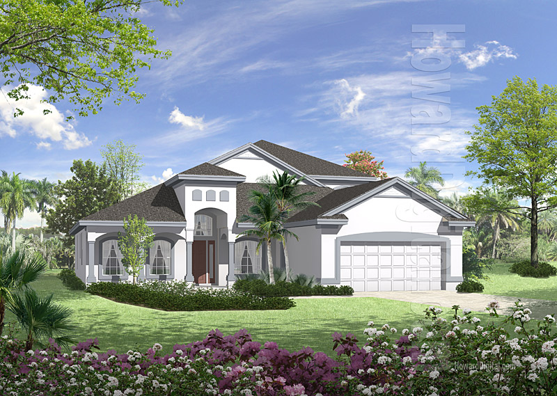 House Illustrations - Home Renderings - Pasadena TX