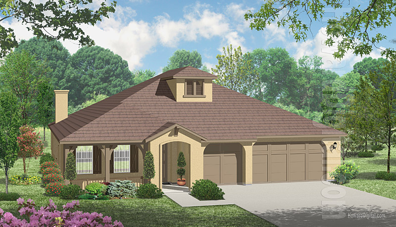 House Illustrations - Home Renderings - College Station TX