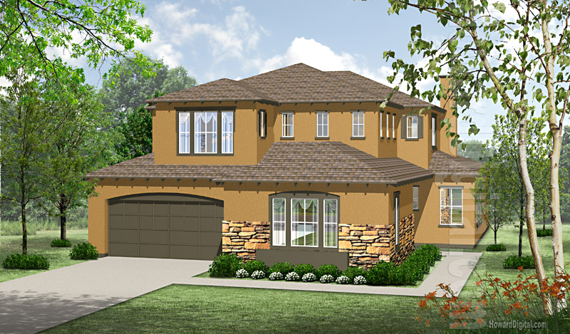 House Illustrations - Home Renderings - Wichita Falls TX