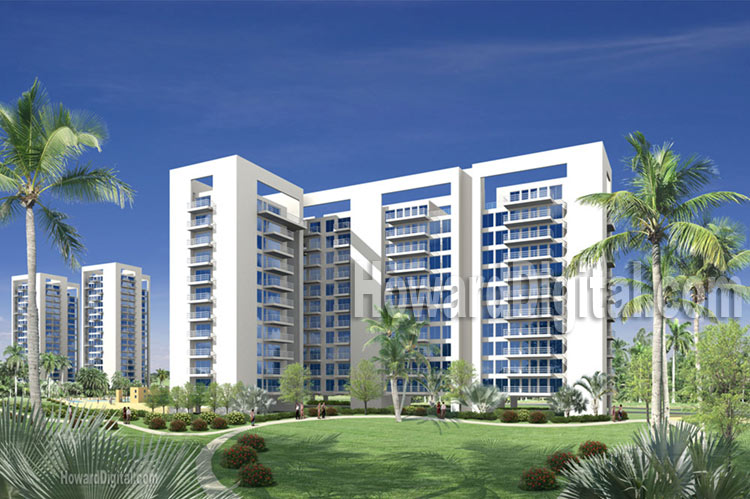 Architectural Rendering  Residential Condominium Development India