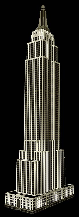 3d Empire State Building 3ds max model mesh solid model stereolithography  sla stl