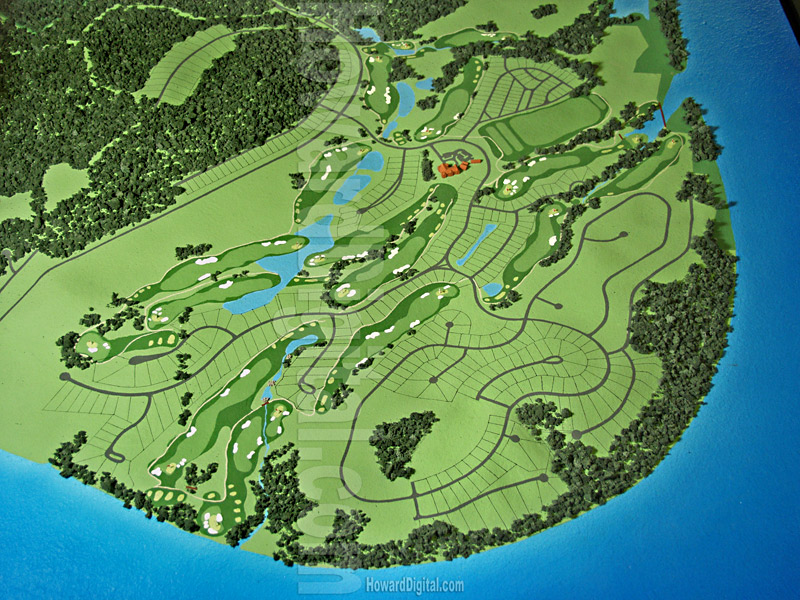 Golf Course Models - Tennesee National Golf Course Model - Loudon, Tennessee, TN Model-01