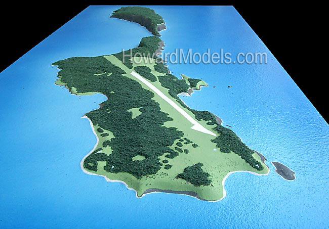 Relief Maps -  Swan Island - Isla Grande & Isla Pequena Relief Map - Location Model-01