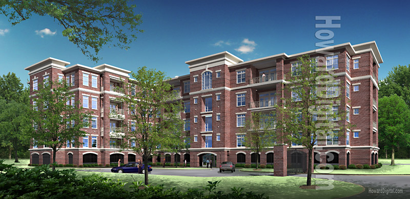 3D Rendering - Residences at Renaissance Place - Greenville South Carolina SC - Betsch Associates