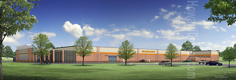 Architectural Illustration - The Home Depot - South Riding Virginia VA