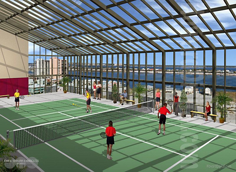Architectural Rendering - Tennis Facility Resort - Orange Beach Alabama AL