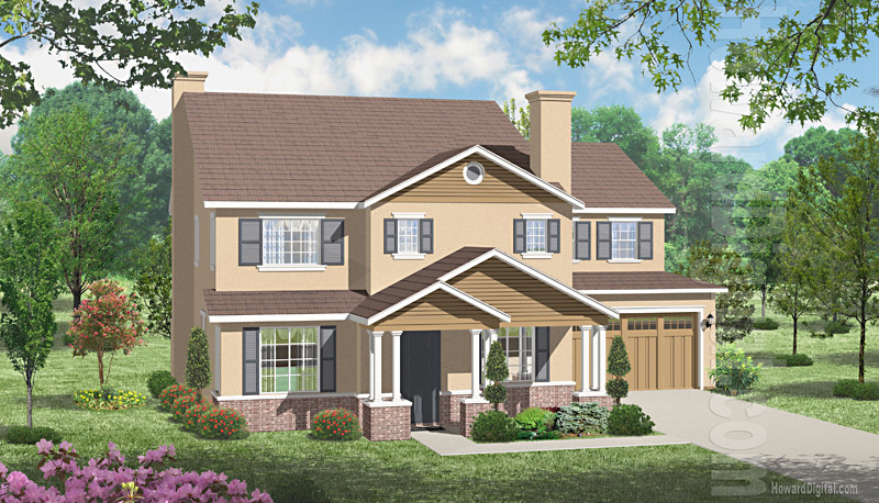 House Illustrations - Home Renderings - Bridgeport CT