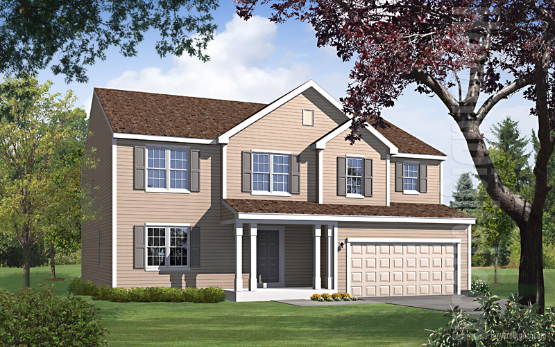 House Illustrations - Home Renderings - Levittown NY